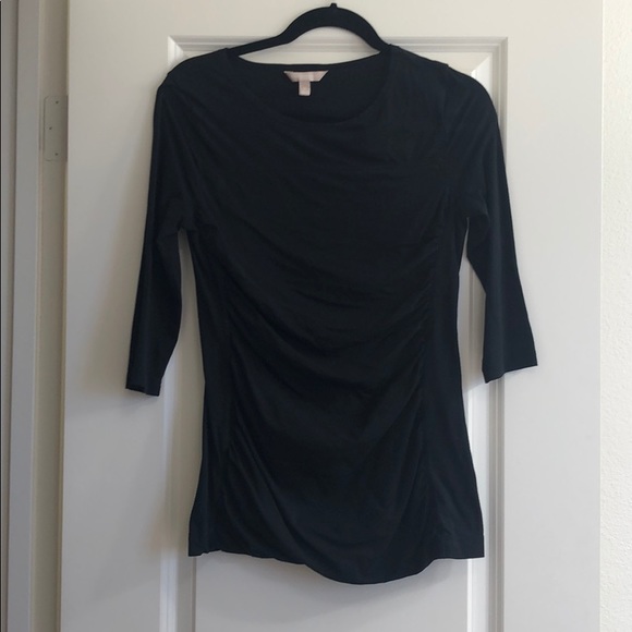 Banana Republic black top with gathers size medium - Picture 1 of 4